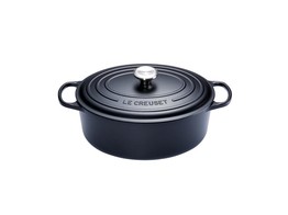 BRAADPAN OVAAL MAT ZWART 31CM