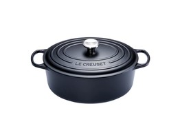 BRAADPAN OVAAL MAT ZWART 35CM