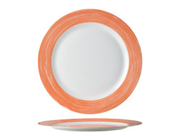 BRUSH ORANGE ASSIETTE PLATE 25.5CM