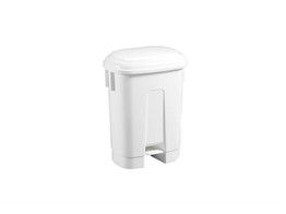 POUBELLE COUVERCLE / PEDALE 60L BLANC