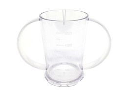 BEKER MET 2 HANDVATTEN CLEAR 20CL