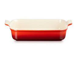 PLAT A GRATINER RECT. ROUGE 32X24CM