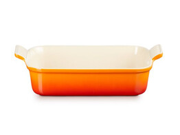 PLAT A GRATINER RECT. ORANGE 32X24CM