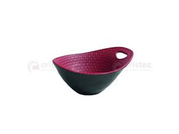 PERPIGNAN BOWL MELAMINE ROUGE/NOIR 17X14CM