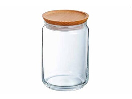 LUMINARC PURE JAR POT A CONSERVER 1L COUVERCLE BOIS