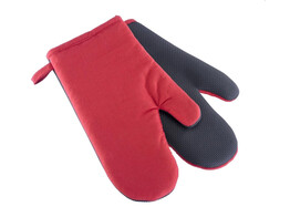 WESTMARK SET 2 GANTS A FOUR COTON/NEOPRENE ROUGE/NOIR