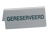 TAFELSTANDAARD RESERVE/GERESERVEERD INOX