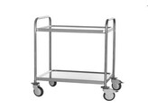 CHARIOT INOX 2 NIV. 107X74CM 4 ROUES SYNTHETIC.