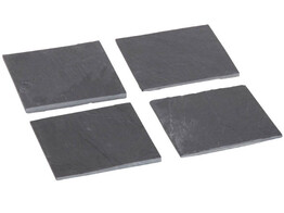 ARDOISE 10X10X0.4CM SET 4 PCS