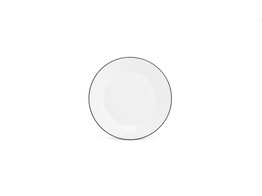 BASIC WHITE BLACK RIM PLAT BORD 24CM