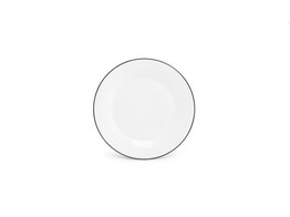 BASIC WHITE BLACK RIM PLAT BORD 27CM