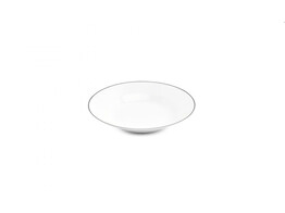 BASIC WHITE BLACK RIM DIEP BORD 23CM