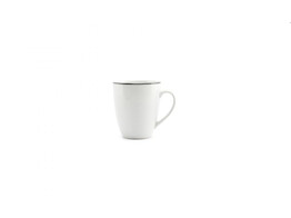 BASIC WHITE BLACK RIM MUG 38CL